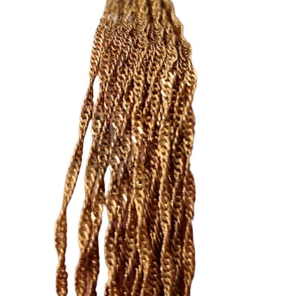 Gold-tone Multi-strand Statement Necklace - Picture 12 of 12